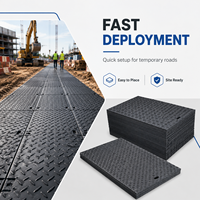 Panneaux routiers portables en HDPE, tapis de protection du sol robustes pour les travaux publics, l'aménagement paysager et l'accès aux chantiers