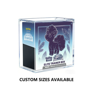 Boîte de présentation en acrylique Pokémon Etb avec couvercle magnétique, design moderne et poli, cadeau - Product Image 1