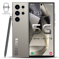 Versión Global del Teléfono Móvil S24 Ultra, Gran Memoria, 16 GB de RAM, Pantalla OLED de 6.8 Pulgadas, 144 Hz, LTE, CDMA, Carga Rápida de 65 W, Teléfono Inteligente