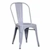 Chaises de restaurant en métal empilables vintage industrielles colorées avec cadre en fer noir, prix plus bas, fournisseur chinois