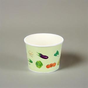Bol à salade et à porridge jetable en papier imprimé personnalisé biodégradable, récipient alimentaire rond avec couvercle - Product Image 5
