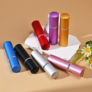 Atomizador de Perfume de Vidrio Plano Personalizado de 10 ml, Botella de Perfume Redonda con Tapa de Aluminio, Atomizador de Fragancia Portátil de Viaje, Mini Spray - Product Image 3