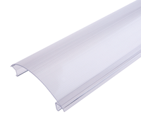 Tube en plastique polycarbonate transparent avec couvercle de lumière pour diffuseur LED