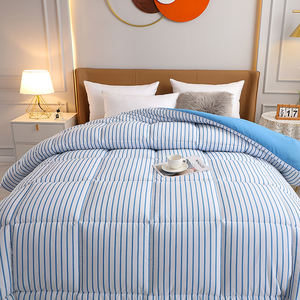 Edredón de relleno de plumón de pato de lujo, colcha de algodón y poliéster 100%, edredón de plumón de ganso blanco, venta al por mayor de fábrica - Product Image 2