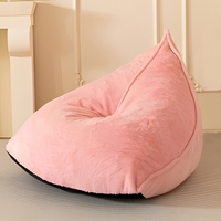 Pouf triangulaire géant de haute qualité avec remplissage en mousse adultes relaxant canapé d'intérieur au repos