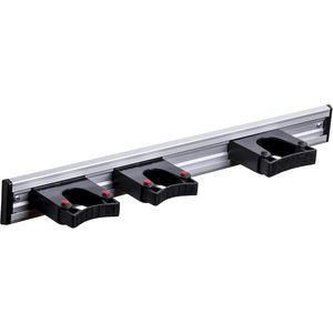 Soporte <span class=keywords><strong>de</strong></span> Pared <span class=keywords><strong>de</strong></span> <span class=keywords><strong>Aluminio</strong></span> Ecológico para Herramientas, Organizador Moderno y Duradero con 3 Abrazaderas para Guardar Escobas y Fregonas en Baño y Cocina - Product Image 4