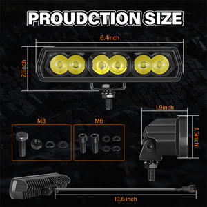 Barre de phare de conduite à faisceau spot de 6 pouces 30W à lumière blanche 6000K pour vélo électrique Talaria Sting R Mx4 Mx3 Su Ron Lbx - Product Image 3