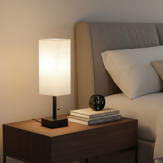 Modern Nordic Touch Control Dimmable Eco Friendly Flexible Iron Fabric LED Table Lamp for Bedroom Hotel Living Room Bedside