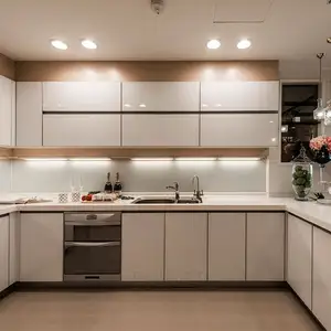 Wandgemonteerde Keukenkast Amerikaanse Complete Standaard Keukenkasten Moderne Luxe Keukenmeubelkasten