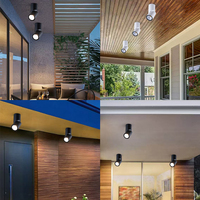 Lámparas LED Impermeables para Jardín, 10W, Ajustables, Decorativas, de Pared, con Cubierta de Aleación de Aluminio, Lámpara de Pared con Reloj