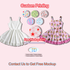 Robe d'été sans manches pour filles en fibre de bambou 230 GSM, motif princesse dessin animé intégral, faible MOQ, couleur personnalisée OEM - Product Image 6