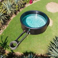 Bain à remous gonflable portable rond chauffé au bois, spa extérieur sans électricité, bain froid pour la récupération à domicile et en salle de sport