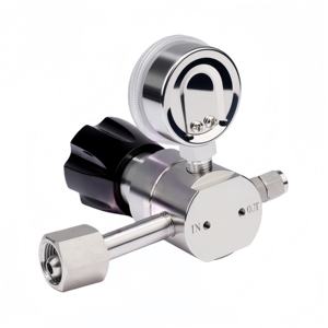 Regulador de <span class=keywords><strong>Gas</strong></span> de Acero Inoxidable 316 de un Solo Medidor, Oxígeno O2, C2H2, Propano, Argón Ar, Helio He, Válvula Reductora de Presión de Montaje en Panel - Product Image 4