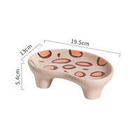 Gobelet en céramique rétro peint à la main imprimé léopard zèbre pétri à la main plat de crème glacée Dessert en forme spéciale assiette personnalisée
