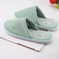 Masque pour les yeux vert clair pour femmes en gros d'usine pour pantoufles pour printemps automne chaussures d'hôtel confortables doublure en coton fourrure d'hiver S