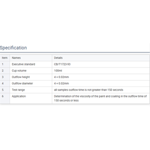 Méthode de tasse d'écoulement de viscosimètre de débit de QND pour mesurer la tasse de viscosité de boue de viscosité - Product Image 5