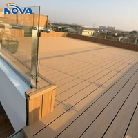 Revêtement de sol composite en plastique recyclé et bois durable, écologique pour la cour, terrasse extérieure en WPC