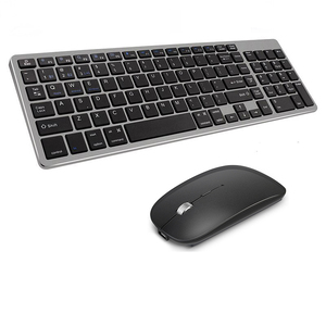 Wireless Full Size <b>Keyboard</b> and Mouse Set English Layout 2.4G wireless & BT daul mode Connection <b>keyboard</b> mouse for Home Office - Product Image 1