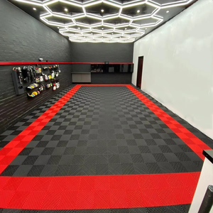 Vente Plancher d'atelier modulaire en plastique 18mm d'épaisseur 400*400*18mm Carreaux de sol de garage à emboîtement antidérapants - Product Image 2