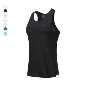 Chaleco deportivo de verano para mujer, camiseta sin mangas transpirable con cuello cuadrado, ligera y de secado rápido, para entrenamiento de atletismo, maratón y deportes - Product Image 1