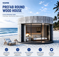 Villa de Luxe Européenne en Bois 2026 avec Verre Teinté Doublement Isolé pour Extérieur, Écologique, Utilisation Hôtelière, Taille Personnalisable