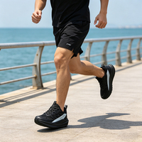 Chaussures de marche pour hommes à bout large, en maille, basses, à lacets, décontractées, respirantes, légères, antidérapantes, avec logo personnalisé, chaussures de sport respirantes