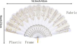 Venta Directa al por Mayor, Abanico Plegable Portátil con Estampado de Rosas para Damas, Ideal para Baile y Bodas - Product Image 5