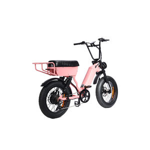 Bicicleta eléctrica de 20 pulgadas con neumático ancho, bicicleta eléctrica de 7 velocidades, 48V, 20Ah, horquilla de suspensión, bicicleta eléctrica, bicicleta eléctrica para mujer, rosa y negro - Product Image 4
