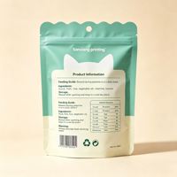 Sachet personnalisé haute qualité en BOPP imprimé par gravure, en forme spéciale, avec fermeture éclair refermable, pour aliments pour animaux de compagnie (chats et chiens)