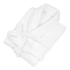 Albornoz de Hotel Bearfit para Parejas Adultas, 100% Algodón, Color Liso, Secado Rápido, Tejido, Largo, Primavera/Otoño, Blanco - Product Image 3