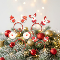 Serre-tête de Noël fantaisie en forme de cornes de renne, avec paillettes, en plastique écologique, vente en gros d'usine, cadeau pour enfants