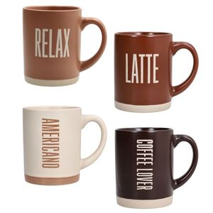 Tognana Pack Of 4 Mugs 450Cc Barista Multicolor <b>Ceramic</b> <b>Cups</b> - Product Image 1