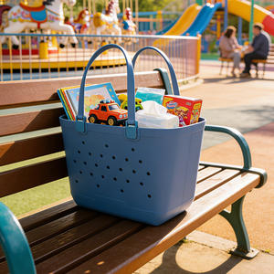 Borse Tote Grandi Colorate in EVA Morbida Impermeabile con Logo Personalizzato, Nuova Collezione Trendy, Tracolla Rimovibile, Borsa da Donna all'Ingrosso - Product Image 2