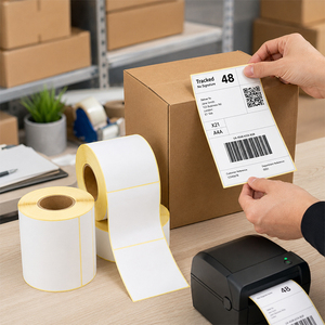 Sailing Thermal-Label-<b>Rolls</b> Freezer Adhesive 100X150 100×150Mm Direct Thermal Shipping Labels - Product Image 3