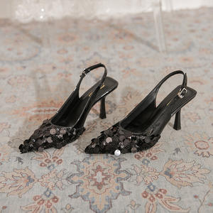 Chaussures à talons fins et bas sexy pour femmes, pour mariage, soirée et cérémonie - Product Image 4