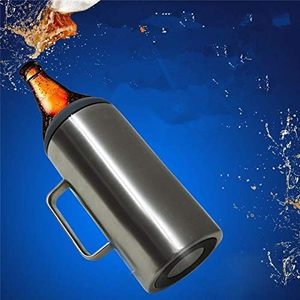 40oz <b>Beer</b> Bottle Holder Stainless Steel Insulated Can Cooler Holder with Handle Portacaguamon 1.2 Lts Porta Caguama - Product Image 2