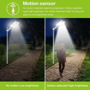 Lámpara Solar para Exteriores con Sensor de Movimiento, Encendido/Apagado Automático, Todo en Uno, 300W, IP65, Impermeable, con Control Remoto, Luz de Seguridad - Product Image 2