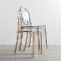Chaises Ghost en plastique transparent de design moderne, empilables, en acrylique transparent pour hôtel, villa, salon, usage commercial