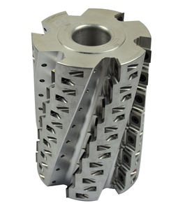 Power Tool Heavy Duty Cut Helical Tip Wood Planer Shaft Blade <b>Edge</b> Band Trimming Machine 6 Tooth Spiral <b>Cutter</b> Head - Product Image 1