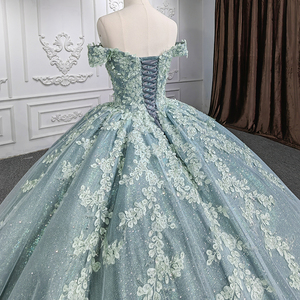 Robe de soirée élégante pour femmes, à manches courtes, avec broderies de paillettes, style robe de bal, tendance, 9953 - Product Image 3