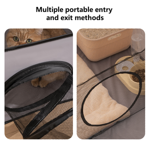 All'ingrosso interni traspiranti lati morbidi pieghevoli piccoli animali Cat Playpen con Tunnel Surround - Product Image 3