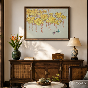 Factory Direct Gold Foil Flower Wall Art Premium Home Decorative <b>Painting</b> Vietnam OEM ODM Service DV55-07 - Product Image 2