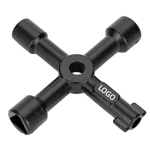 مخصص عالمي عبر مفتاح 4 اتجاهات المبرد مفتاح سبائك الزنك فتح مفتاح لصمام عداد المياه خزانة صندوق كهربائي خزانة - Product Image 2