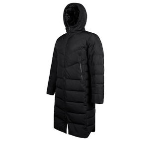 Uniforme de football d'hiver personnalisé, veste <span class=keywords><strong>longue</strong></span> à capuche en coton épais, fermeture éclair 1/2, coupe-vent, jersey de football respirant et écologique - Product Image 2