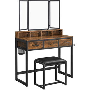 Lüks Modern Makyaj Masası, Işıklı Ayna ve Depolama Alanı ile Banyo ve Güzellik Salonu Kullanımı İçin - Product Image 4