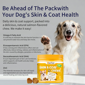 Hanyun Omega 3 mastica morbida per cani integratore di pelle e mantello per cani-integratore di nutrizione vitaminica per cani - Product Image 2