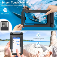 Pochette étanche pour téléphone avec fenêtre de confidentialité, sac étanche pour dissimuler téléphone et objets de valeur pour les voyages à la plage