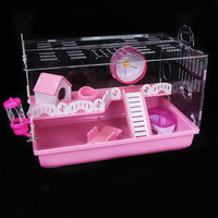 Portable Cage Petite L'habitat Sentier Défi Extrême Cabine, Coureur, Bouilloire, Bol, Glissière, Buveur Pour Rats Domestiques N'ont Cage