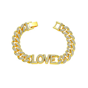 Hot Selling Cool Popular Simple Design Alloy Letter Chain <b>Bracelet</b> Hiphop Style Unisex <b>Bracelet</b> Trendy Jewelry Wholesale - Product Image 6