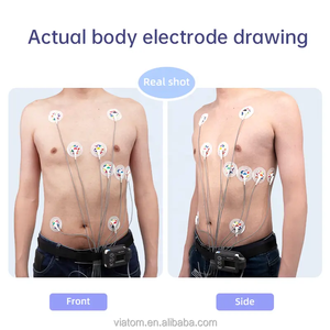 Appareil <span class=keywords><strong>ECG</strong></span> Wellue Th12, enregistreur Holter <span class=keywords><strong>ECG</strong></span> 12 pistes, moniteur de fréquence cardiaque, électrocardiogramme portable, surveillance Holter 24 heures - Product Image 2